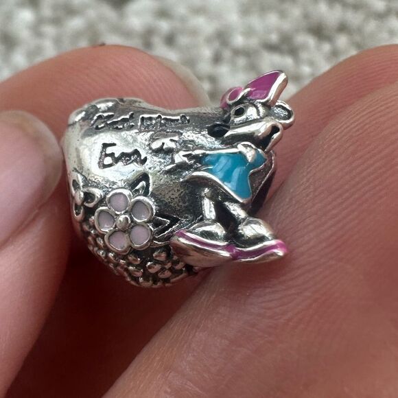 NWOT Pandora x Disney Best Mum Ever Minnie Mouse Heart Charm 791084C01 - Picture 6 of 15